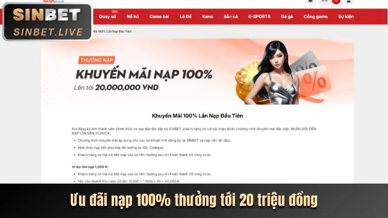 Thưởng Nạp Đầu Tiên cho thành viên mới